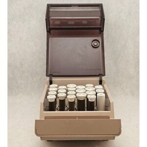 Vtg Clairol Deluxe Custom Caresetter FV-20 Flocked Velvet Hot Rollers Works